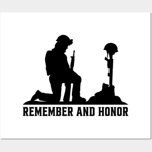 Memorial day remember and honor Posters and Art